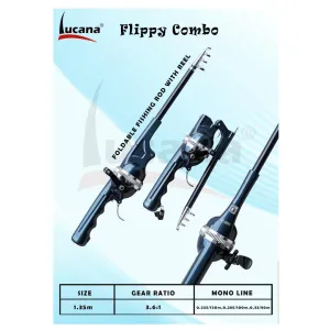 Lucana Flippy Foldable Rod   Reel Combo